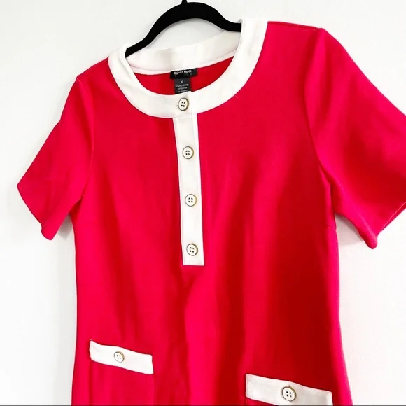 Vintage Spense Red Retro Dress Size 10 - Picture 3 of 7